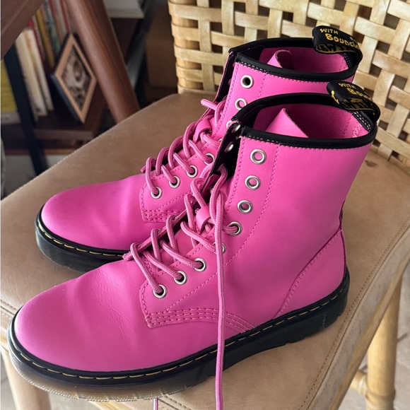 Dr. Martens Shoes - Dr. Martens Bright Pink Combat Boots